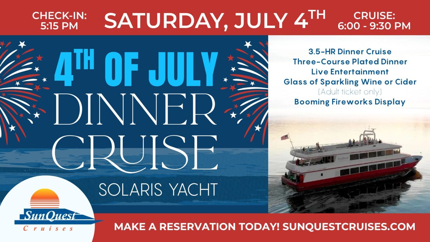 Tsunquest 4th of July Celebrations in Miramar Beach | SunQuest Cruises