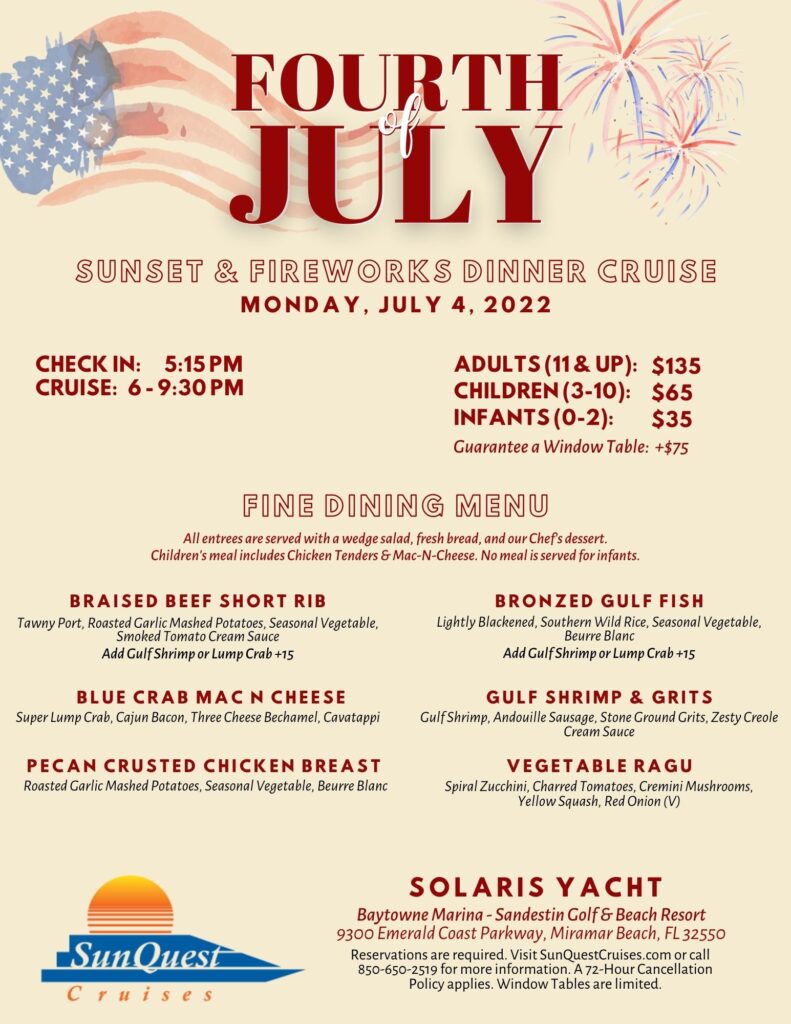 Destin 4th of July Cruise