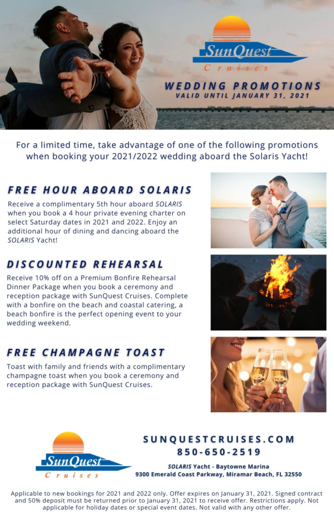 SunQuest Cruises Wedding Specials