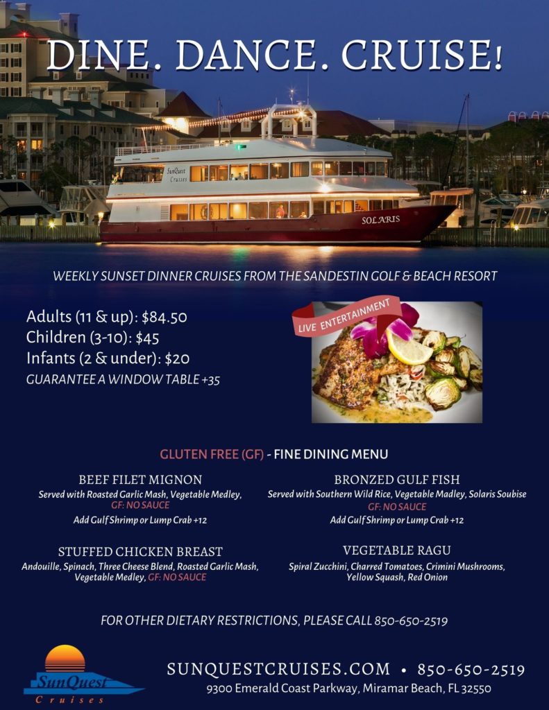 bb riverboat dinner cruise menu